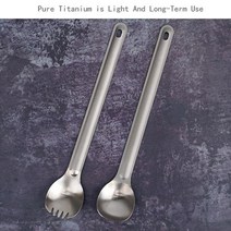 식기 긴 손잡이 스푼 실내 포크 배낭 주방 여행 하이킹 낚시 액세서리, long spoon