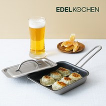 에델코첸 통3중 스텐 계란말이팬 프라이팬, 18x14x3.5cm, 1개