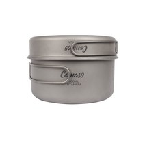 코마스나인 티타늄 쿠커 코펠세트 캠핑 반함 등산용 백패킹 titanium 식기 냄비 세트, 1세트