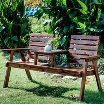 야외 철제 벤치 포토존 의자 엔틱 2인용 발코니 정원 테라스 마당 베란다 카페, 옐로우