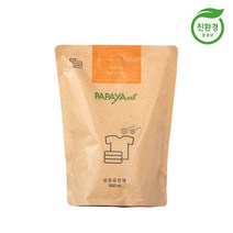 파파야플러스 친환경 액상 섬유유연제 리필용 1 000ml 저탄소 생분해 파우치