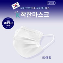 국내생산 비말차단 3중 필터 일회용 덴탈 마스크 50매, 50매입