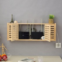 와아피이 셋탑박스 정리함 벽 선반 벽걸이 수납장 숨기기, 상세이페이지 참고, 【원목 프레임】싱글 도어 스타일 북유럽 사슴