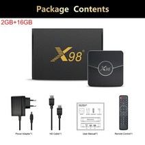 ott박스 디자인 x 98 플러스 Amlogic s905 w2 안드로이드 11 OS 듀얼 와이파이 BT 스마트 OTT TV 박스 유튜브 넷플릭스 ip tv 지원, 01 2GB 16GB_03 영국 플러그