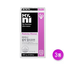 일동제약 여성 멀티비타민 미네랄 종합영양제 여자 종합 비타민 판토텐산 비오틴 엽산 철분 블랙커런트 홍화씨 20대 30대 40대 50대 포우먼 영양제 보충제 추천, 3ea, 60그램
