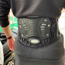 허리 보호대 오토바이 척추 상체 보호 장비 바이크 승마 보호복, 레드_free