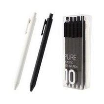 카코 퓨어 젤 잉크펜 0.5mm 블랙 5p + 화이트 5p, 혼합 색상, 2세트