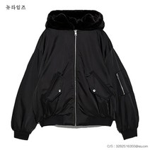 다소미얼Aug.07 122번 키스 19 가을 겨울 박시 퍼 코트 후드 양면 착용 비행원 재킷녀Z