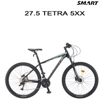 (완조립) 2022 스마트 테트라5XX 27.5인치 30단 유압브레이크 MTB 자전거, 16인치, 블랙