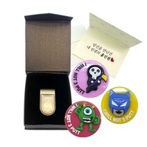 캐릭터입체 골프볼마크 & 골프티꽂이 퍼터키퍼 티걸이 볼마커 ( PXG 에이밍 카카오 마커그룹 황금돼지 마크앤로나 선물용품 ), 해골뼈, 랜덤 1세트 추가