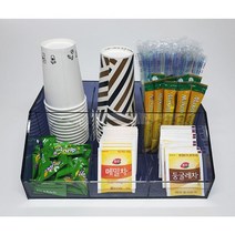 더조은 아크릴 다용도 커피 정리함 멀티정리함(6칸) 인테리어소품 보관함 수납함, 블랙
