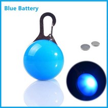 Led 애완 동물 빛나는 개 목걸이 밤 고양이 펜던트 안전 깜박이 발광 조명 큰 액세서리122073, Blue Button Battery_XS Neck 28