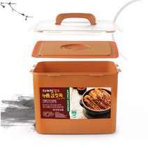 HK 누름판 김치통 오이지통 절임통 누름돌 누름통 누름독 장아찌용기 김장통 대형 밀폐용기, 황토김칫독 14L x1개