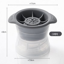 DFMEI 위스키 아이스하키 몰드 라지 사이즈 원형 플라스틱 아이스 필름 DIY 볼 연마구 심플 제빙 아이스 체크, 젠틀 그레이