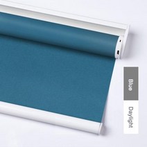 무타공블라인드 전동 블라인드 일광 및 암막 전기 충전식 관형 모터 스마트 가정사무실 용, Daylight Blue+Custom 사이즈 (1 m2