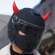삼에스 오토바이 헬멧 장식 악마뿔 B38 2p, 형광