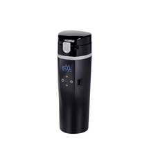 480ml 스마트 자동차 전기 포트 12V/24V 겸용 스마트 차량용 텀블러 휴대용 텀블러, 튕겨진 뚜껑형 12H 보온