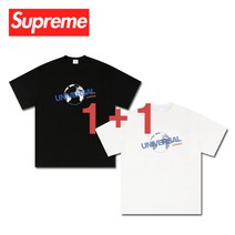 1+1 슈프림 유니버셜 프리미엄 반팔티 캐주얼 스트릿 프린트티셔츠