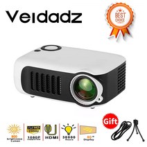 veidadz a2000 미니 새 프로젝터 800 루멘 휴대용 led 홈 멀티미디어 비디오 플레이어 내장 스피커 hd 케이블을 보내, 중국, 오렌지, 영국 플러그