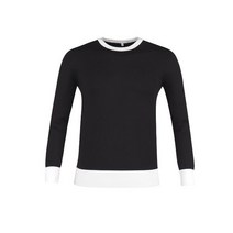 럭스골프 남성 라운드 긴팔 니트 셔츠 OH2A402