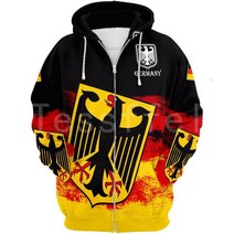 피파 월드컵Tessffel 최신 독일 국기 NewFashion 남성/여성 재미있는 가을 운동복 3d 프린트 캐주얼 후드, 02 zipper_06 XXL