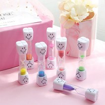 {It 아이템} 모래시계 미소 덴탈 3분 아이 양치 시간 습관 모래시계 타이머 3분시계 컬, SR[^^_3덴탈모래시계-옐로우_^^]SR