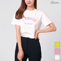 로엠 네온 레터 티셔츠 RMHW937GQ2