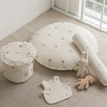 반제품/대폭/60수/자수양면줄누빔원단] 마이도기(165258)