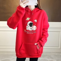 [오늘발송] 스타일아유 여성 레터링 프린트 캐주얼티셔츠 겨울 기모 후드 맨투맨 오버핏 긴팔티 티셔츠 루즈핏 맨투맨 후드티 11컬러 [노마진]