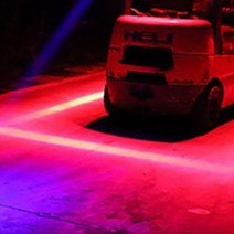 지게차 안전빔 LED 라인 램프 레이저빔 라인의 안전사고 방지 후방 사이드등 155mm, 레드라인 1개