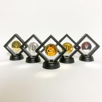 실버코인 골드코인 비트코인 도지코인 이더리움 기념주화 희귀동전 동전거치대, 5.도지코인