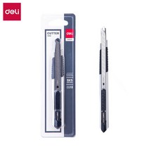 DELI-E2056 커터 나무 상자 종이 zapak 소프트 터치 아연 합금 금속 문구 유틸리티 공예 칼 절단, 01 Cutter