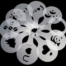 스프레이 프라모델 도색 부스 건담 멋진 커피 인쇄 모델 16 개 플라스틱 스텐실 카페 거품 크림 케이크 그리기 카푸치노 금형 장식 도구