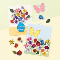 민화샵 종이액자 봄꽃 입체종이액자 만들기 (2종) 페이퍼아트 콜라주 diy 봄, 민화 봄꽃 종이액자_꽃밭