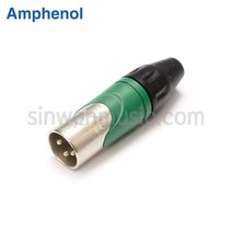 암페놀 AX3M5 3핀 녹색 납땜용 XLR(Male) 커넥터