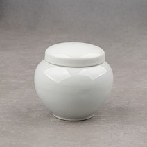 [성연티세라] 백자 무지 항아리단지(600g) 꿀단지 경옥고단지, 1개