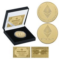 기념주화 비트코인선물 모형소품Bitcoin-금 도금 물리적 비트코인 BTC 라이트코인 리플 이더리움 도게코인, 05 coin 5