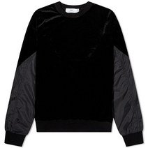 토가풀라 Toga Pulla Nylon & Velour Mix Fabric Top - Black