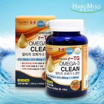 Haru Miso 캐나다프리미엄알티지오메가3 클린, 1통, 1200mg