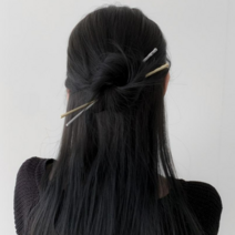 블루씨티 2개 세트 시슬리 메탈 실버 헤어 올림머리 비녀