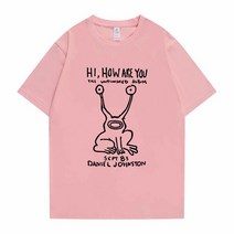록 롤 밴드 Tshirt MTV 안녕하세요 당신은 vandfinished 앨범 9 월 3 일 다니엘 존스턴 음악 티 셔츠 쿨 가이 팝웨어 티셔츠
