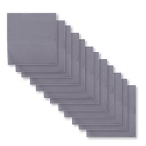 Umo Lorenzo: 남성 및 여성용 솔리드 반다나 12개 - 100% 면 세탁 가능/재사용 가능 회색., Gray