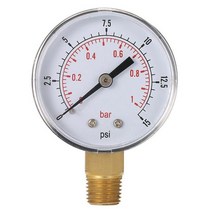 수압계 NPT 나사 압력계 TS-50-15psi 수압 게이지 미터 0 ~ 1 바 50mm 인치, [01] Black, 01 Black