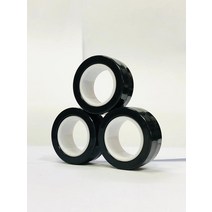 손가락 마그네틱 링 다채로운 피젯 장난감 세트 3 개 성인 자석 스피너 스트레스 불안 완화 치료, [24] Black