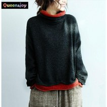 퀸앤조이 미녀77 레이어드 터들넥 니트 스웨터***판매자 SSK무역***