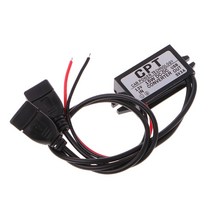 차량용 캐패시터 캐퍼시터 전압안정기 DC 컨버터 12V To 5V 3A Double 2 USB Auto Power Regulator 전압 스텝 다운 15W 총 50mV 최대 20m