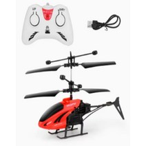 제리팩토리 초보자용 RC 헬기 전동 무선 조종 드론 낙하방지유도, 레드