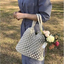 방이언니 여름휴가 바캉스 니트 비치가방 뜨개질 쇼퍼백 그물백