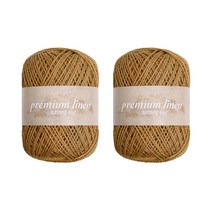 울클럽 린넨 뜨개실 70g 2볼, 308 머스타드, 2개