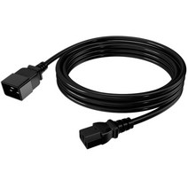 서버 / 컴퓨터를위한 C14 케이블 길이 2M IEC UPS 3X1.5 스퀘어 전원 연장 케이블로 PC 전원 연장 케이블 C13, 하나, 검정